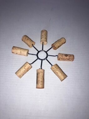 Wine Cork Trivet with Cork Accents